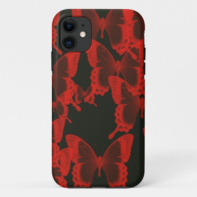 red butterfly from dark night  background Case-Mate iPhone case (Back)