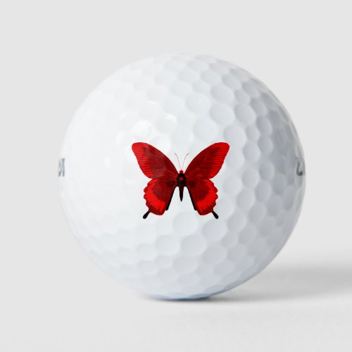 Red Butterfly Golf Balls