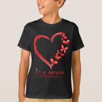 Red Butterfly Heart I'm A Survivor Stroke Awarenes