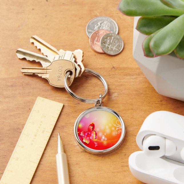 Red Butterfly Keychain (Desk)