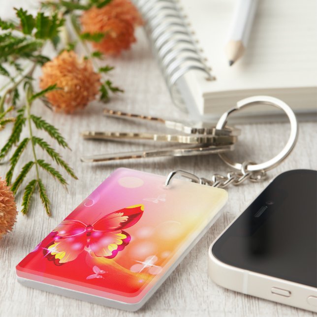 Red Butterfly Keychain (Front Right)