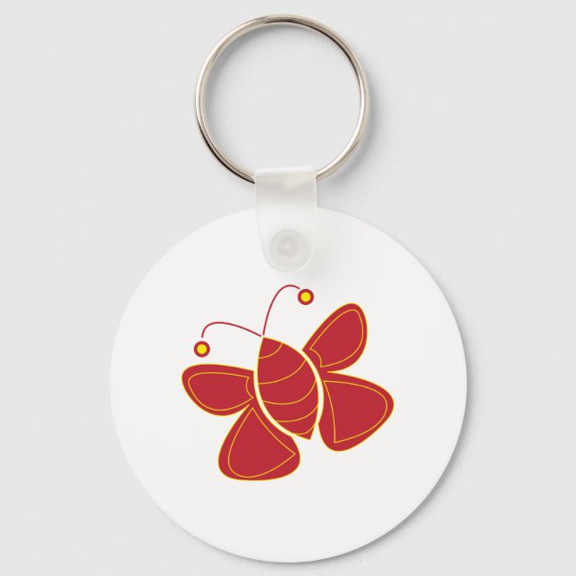 Red Butterfly  Keychain (Front)