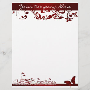 Red Butterfly Letterhead