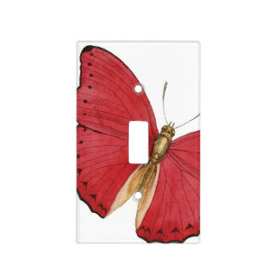 Red Butterfly Light Switch Cover