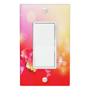 Red Butterfly Light Switch Cover