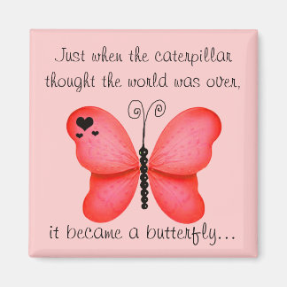Red Butterfly Magnet