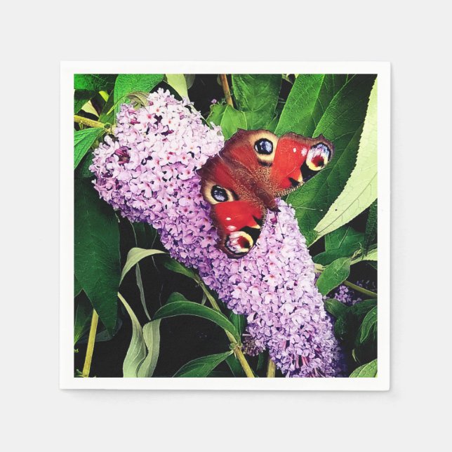 Red butterfly napkins (Front)