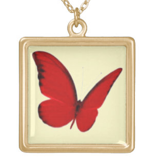 Red Butterfly Necklace