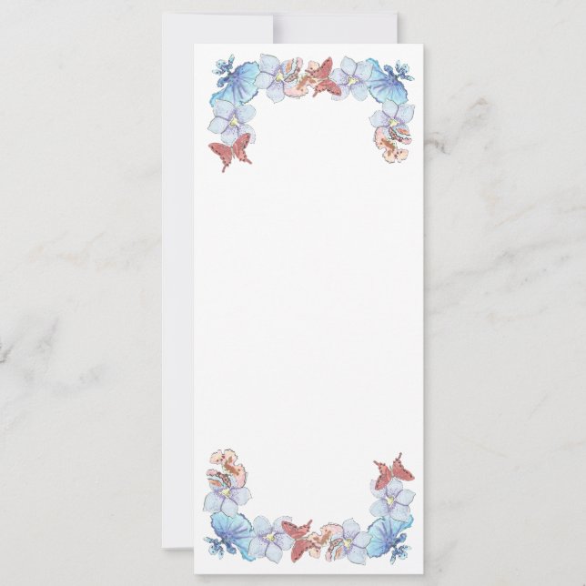 Red Butterfly Orchid Matte 4" x 9.25" (Front)