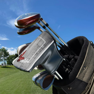 Red Butterfly Rustic Golf Head Cover