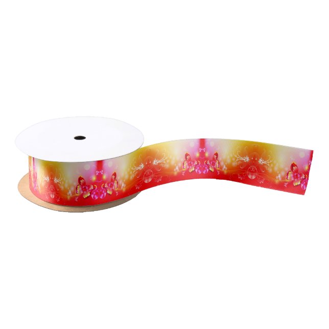 Red Butterfly Satin Ribbon (Spool)