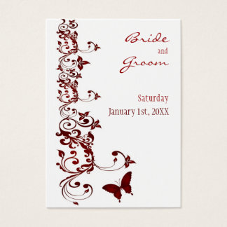 Red Butterfly Save the Date for Weddings