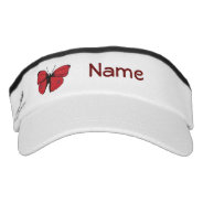 Red Butterfly Visor at Zazzle