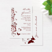 Red Butterfly Wedding Invitation (Desk)