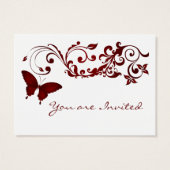Red Butterfly Wedding Invitation (Back)