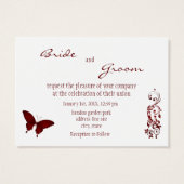 Red Butterfly Wedding Invitation (Back)