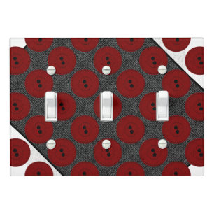 Red Button Light Switch Cover