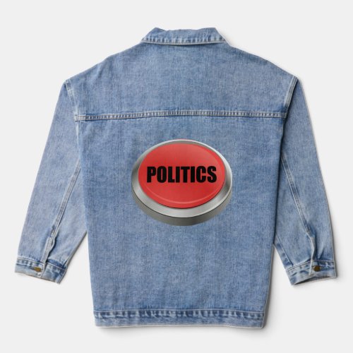 Red Button _ Politics  Denim Jacket