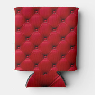 Red buttoned texture: repeating pattern. can cooler