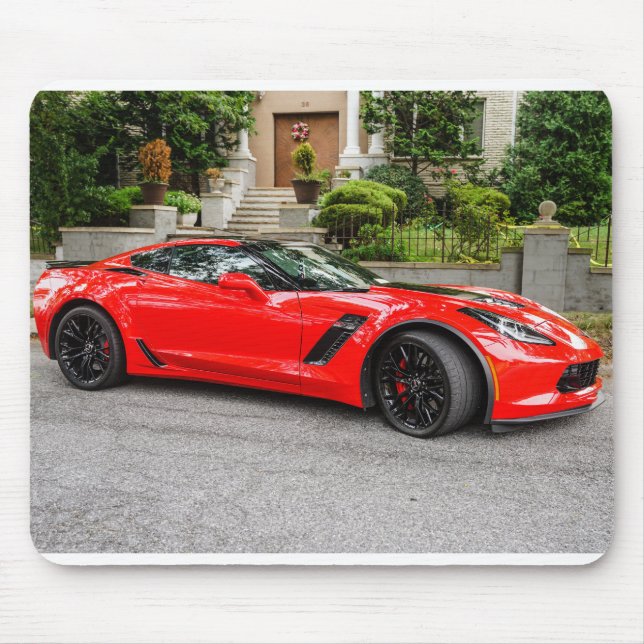 Red C7 Chevrolet Corvette Mouse Pad (Front)