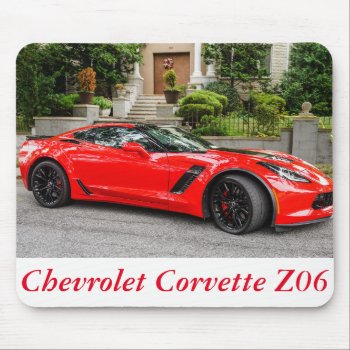 Red C7 Chevrolet Corvette Mouse Pad by rayNjay_Photography at Zazzle