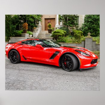 Red C7 Chevrolet Corvette Poster by rayNjay_Photography at Zazzle