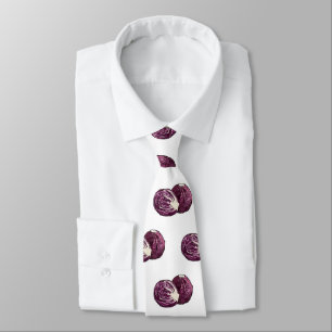 Red cabbage cartoon illustration  neck tie