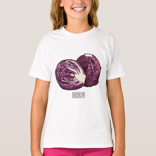 Red cabbage cartoon illustration  T-Shirt (Front)