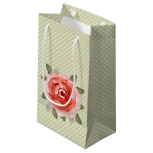 Red Cabbage Rose SMALL Gift Bags