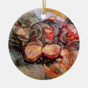 Red Cabbages and Onions by Vincent van Gogh Ceramic Ornament