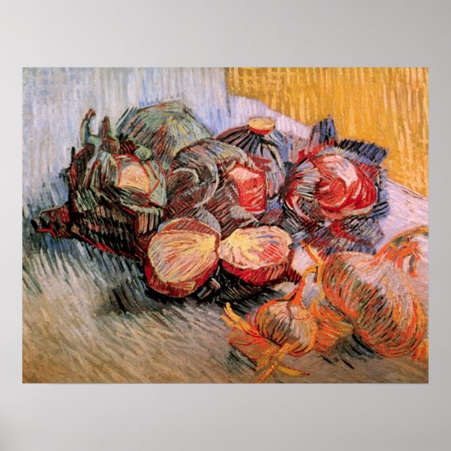 Red Cabbages and Onions by Vincent van Gogh Poster (Front)