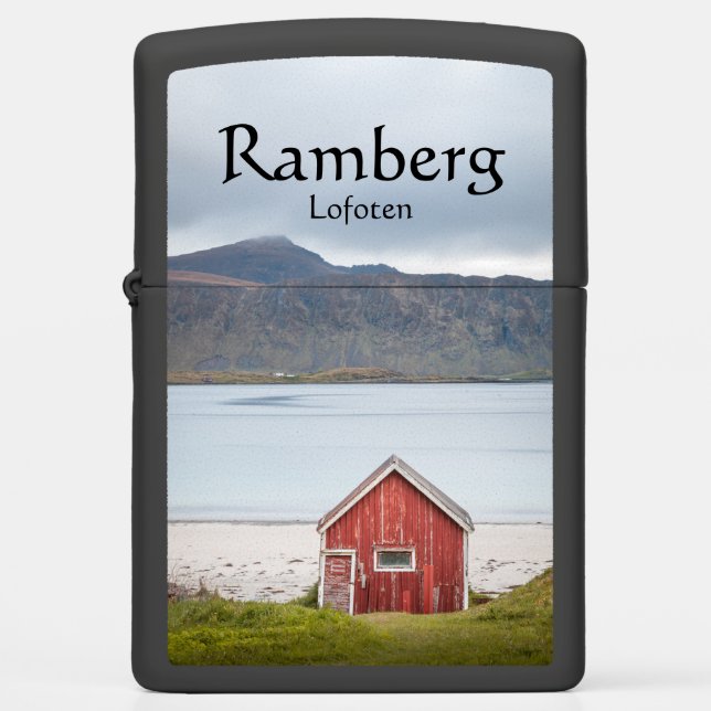 Red Cabin Ramberg Lofoten Zippo Lighter (Front)