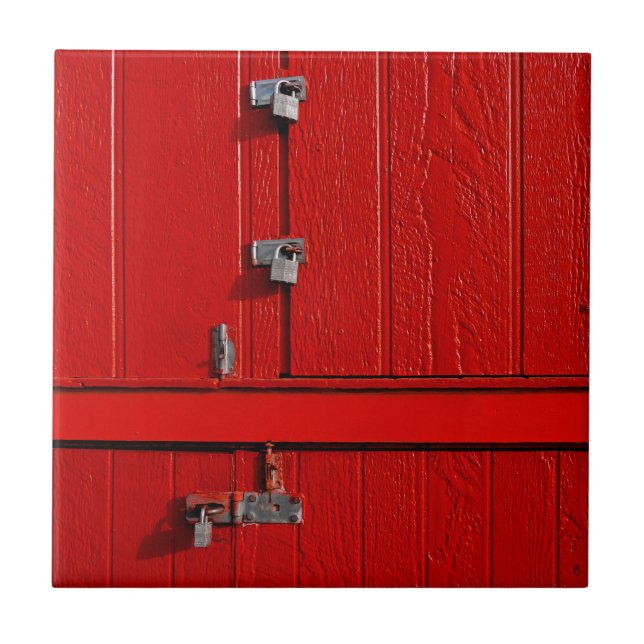 Red Cabinet Ceramic Tile (Front)