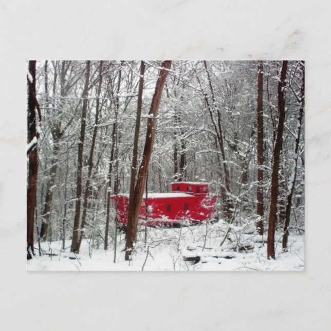 Red caboose,Christmas cards (Front)