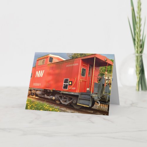 Red Caboose Custom Thank You Card