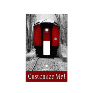 Red Caboose Victorian Steam Train Light Switch Cover