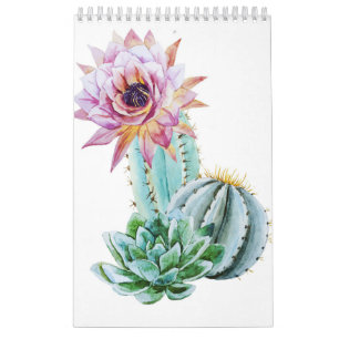 Red Cactus Flower Calendar
