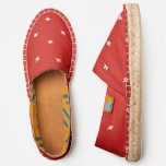 Red Cactus Ubuntu Espadrilles<br><div class="desc">The Afridrille is fully customizable. Each customer can create a unique shoe that fits their own personal style by selecting the color of the canvas,  the style and color of print,  and the inner kanga lining.</div>