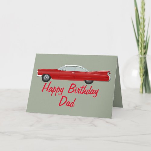 Red Cadillac Birthday Card