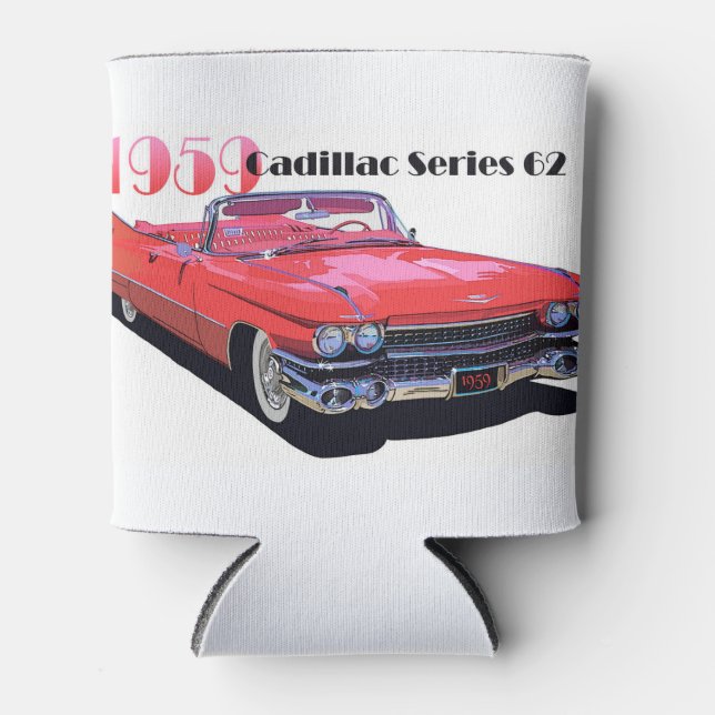 Red Cadillac Series 62  Can Cooler (Front)