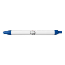 Red Caduceus Keep Calm I am a Nurse Blue Ink Pen