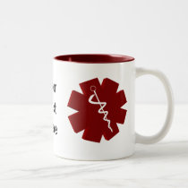 red caduceus medical gifts Two-Tone coffee mug