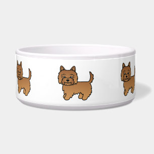 Red Cairn Terrier Cute Cartoon Dog Bowl