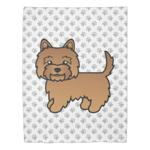 Red Cairn Terrier Cute Cartoon Dog Duvet Cover