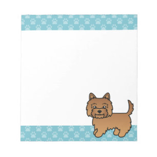 Red Cairn Terrier Cute Cartoon Dog Illustration Notepad