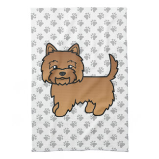 Red Cairn Terrier Cute Cartoon Dog Kitchen Towel
