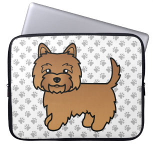 Red Cairn Terrier Cute Cartoon Dog Laptop Sleeve