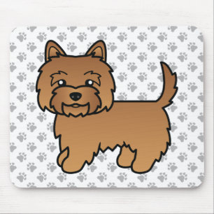 Red Cairn Terrier Cute Cartoon Dog Mouse Pad