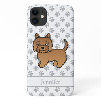 Red Cairn Terrier Cute Cartoon Dog &amp; Name iPhone 11 Case