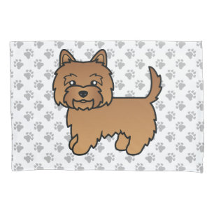 Red Cairn Terrier Cute Cartoon Dog Pillow Case